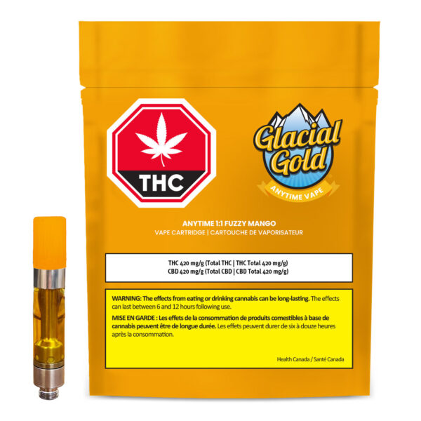 Anytime 1:1 Fuzzy Mango Vape Cartridge — BC Cannabis Home