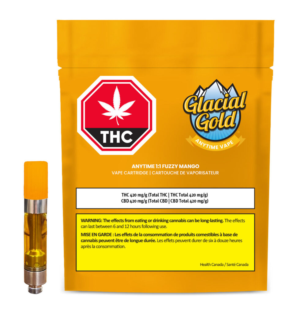 Anytime 1:1 Fuzzy Mango Vape Cartridge — BC Cannabis Home