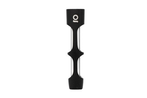 Aluminum And Glass Chillum Pipe - Black — BC Cannabis Home