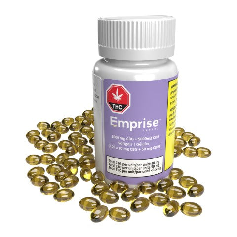 1000 Mg Cbg + 5000Mg Cbd Softgels — BC Cannabis Home